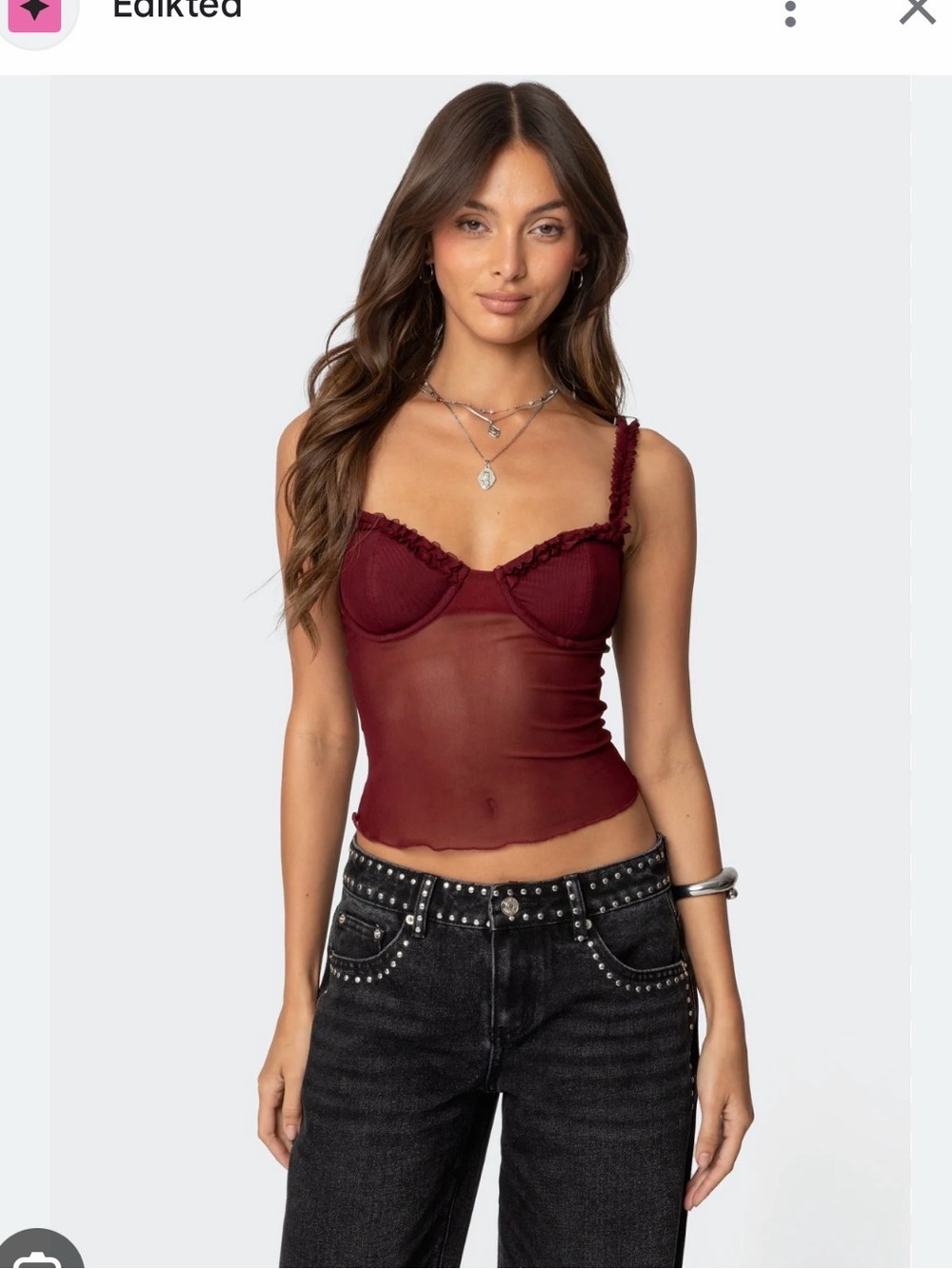 Edikted Burgundy Going Out Top